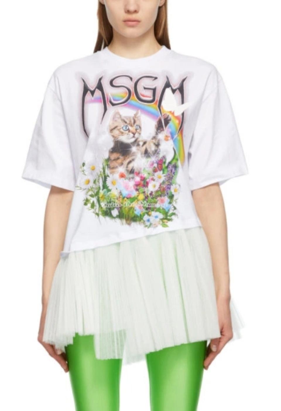 (매장판)MSGM 튤트림 반팔 티셔츠 S