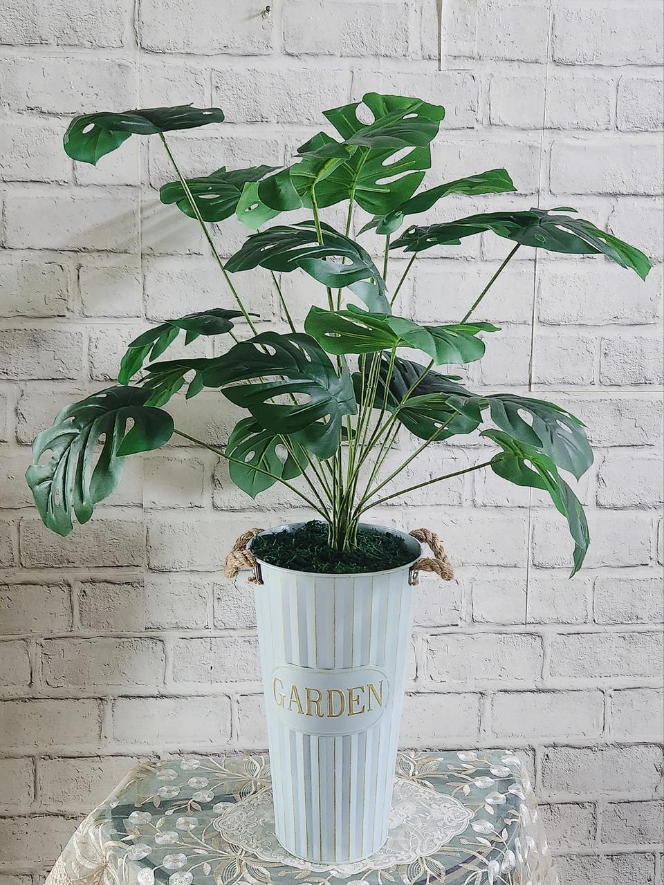 새상품)대형 몬스테라 조화/대형 철제 화분/인테리어소품 높이 104