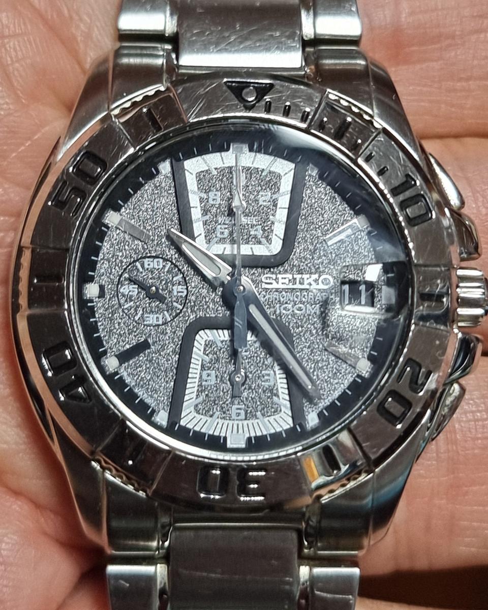 세이코 (SEIKO) 크로노 그래프 7T92-0LH0 시계 보증서포함 풀