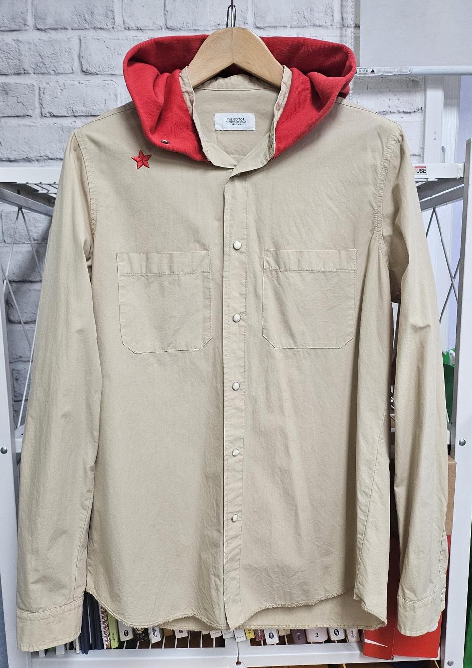 매장정품/ 한섬 더에디터 별자수 남성 후드 셔츠 남방(키큰95) MI85