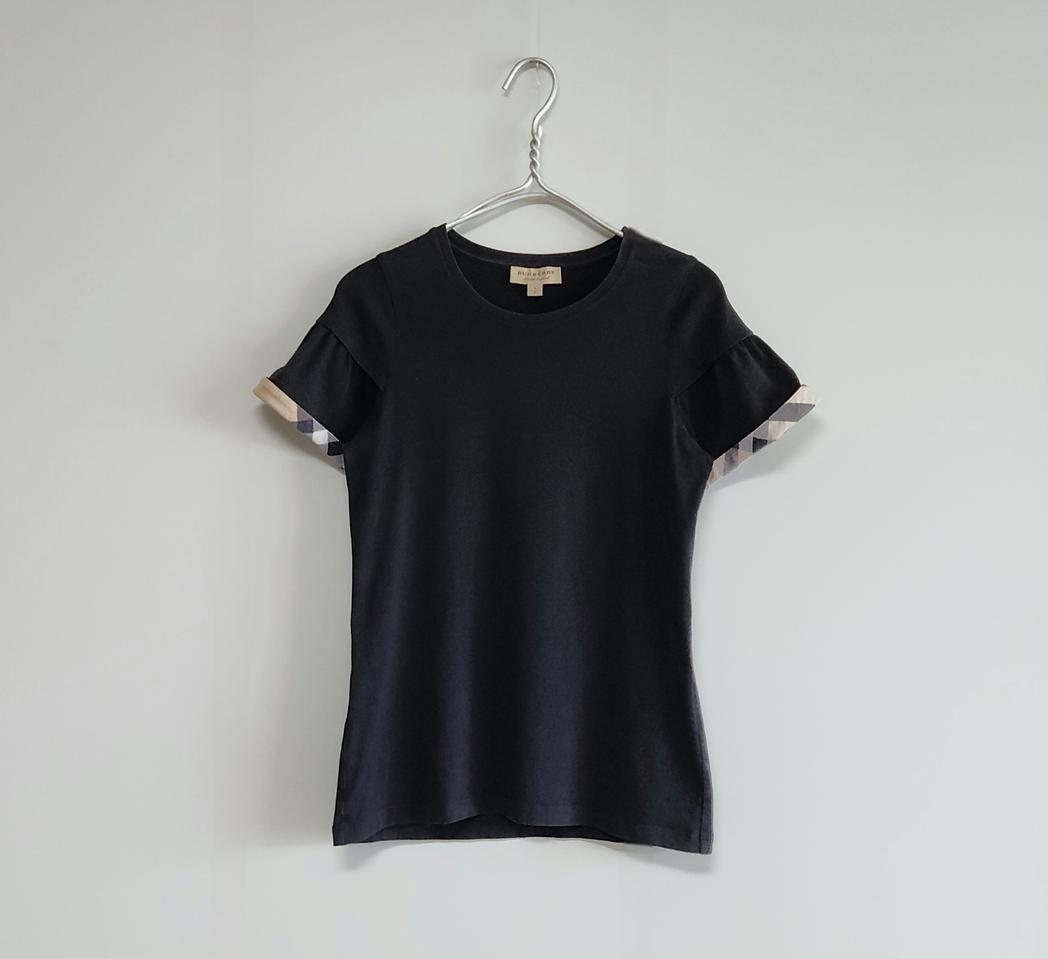 버버리 반팔티/스판/커프소매/S