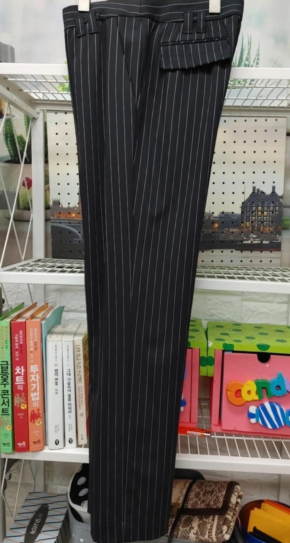 타임(한섬) 여성바지 봄가을 간절기 여성팬츠 스트라이프 (28) WB25