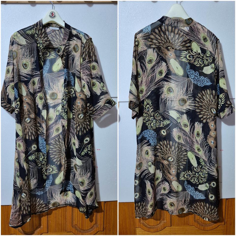 4045 ) 시스루 롱 셔츠 가디건 새상품 상태