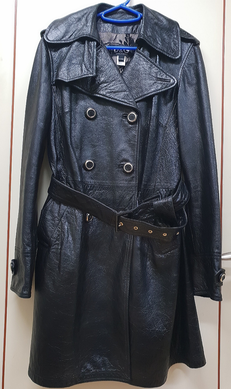 매장판) 정품 여성 D&G(돌체앤가바나) 양가죽 롱 코트