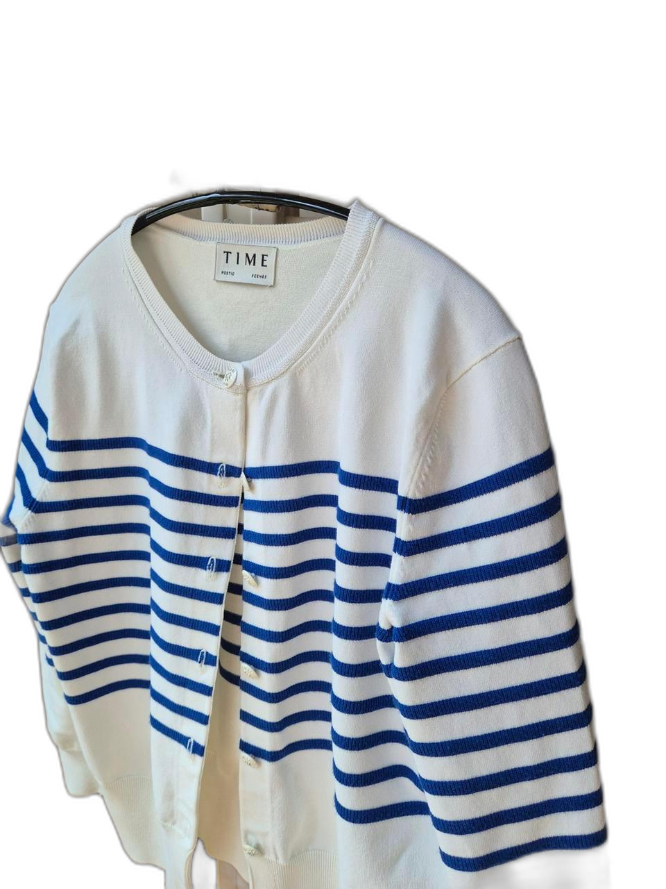 타임 스트라이프 가디건