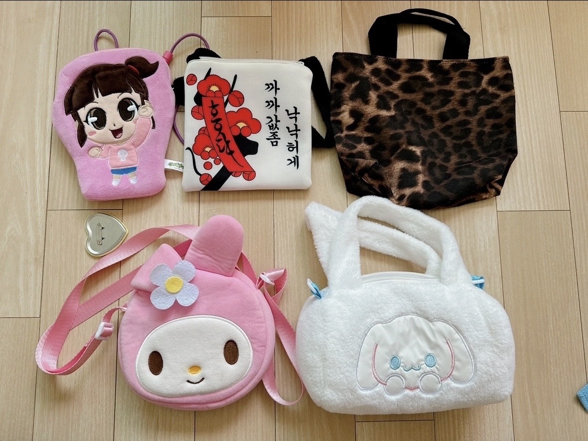 여아 가방 일괄 판매 (산리오 마이멜로디 시나모롤 기타등등)