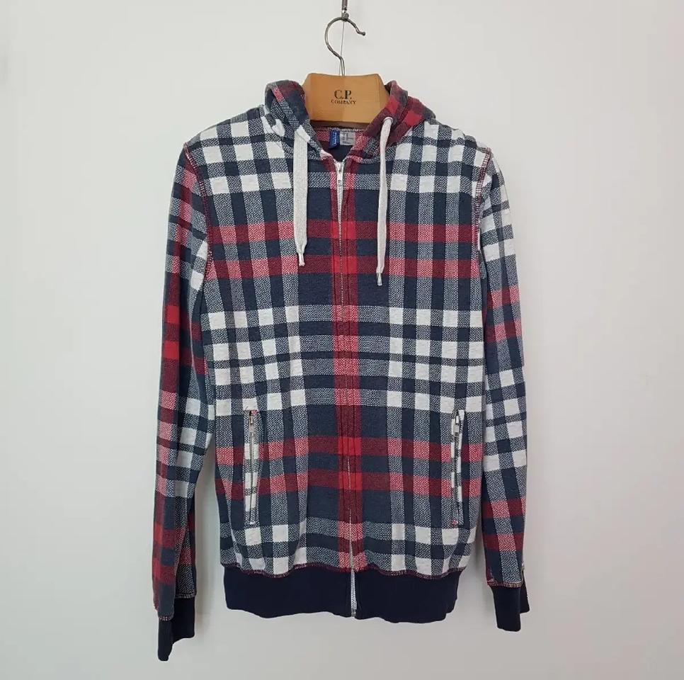[M] H&M 체크후드집업 지퍼업 / 에이치앤엠