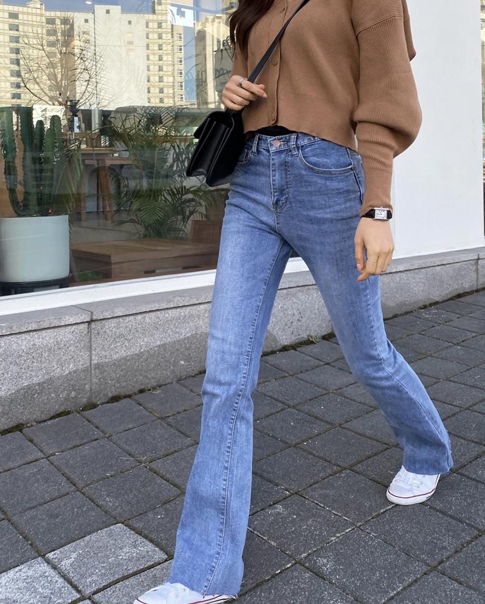 압도적 아우라 롱부츠컷 스판 청바지 데님 팬츠