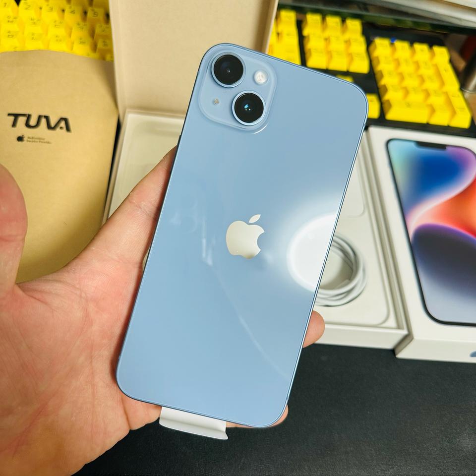 애케플 미사용 자급제 아이폰14플러스 256기가 블루 풀박스