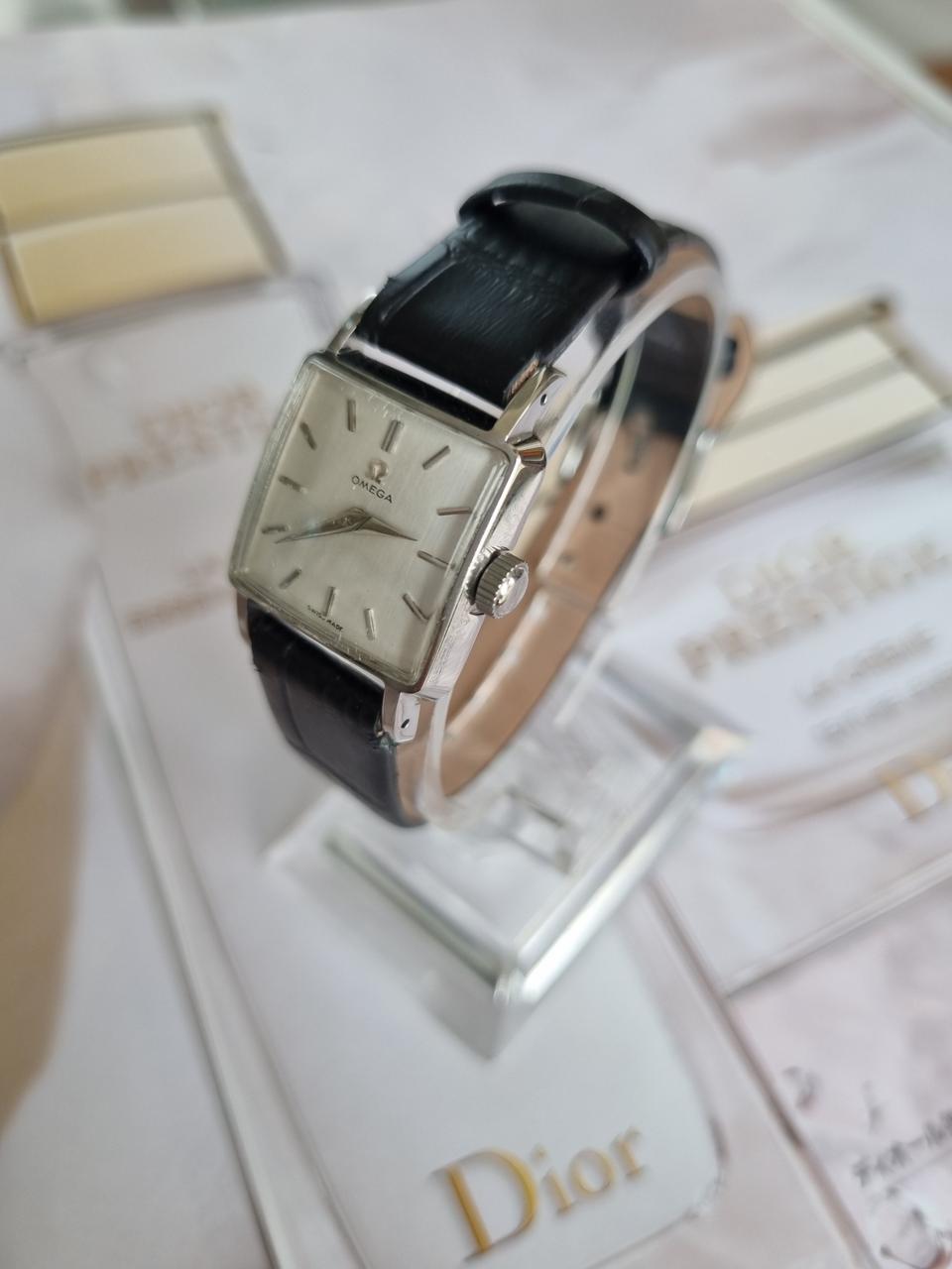 빈티지 오메가 여성용 수동/태엽식가죽시계/SWISS