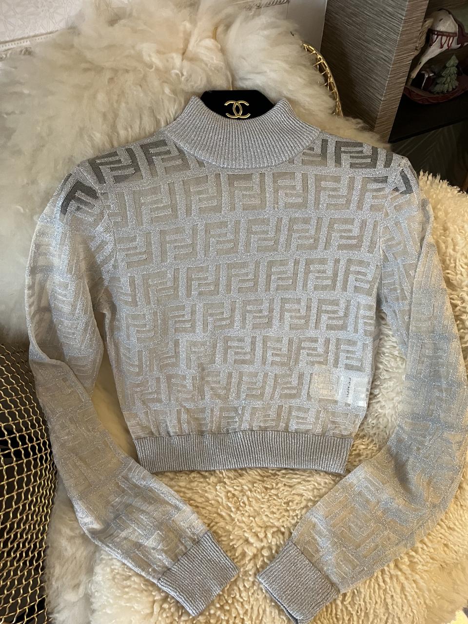 펜디 주카  니트 크롭기장