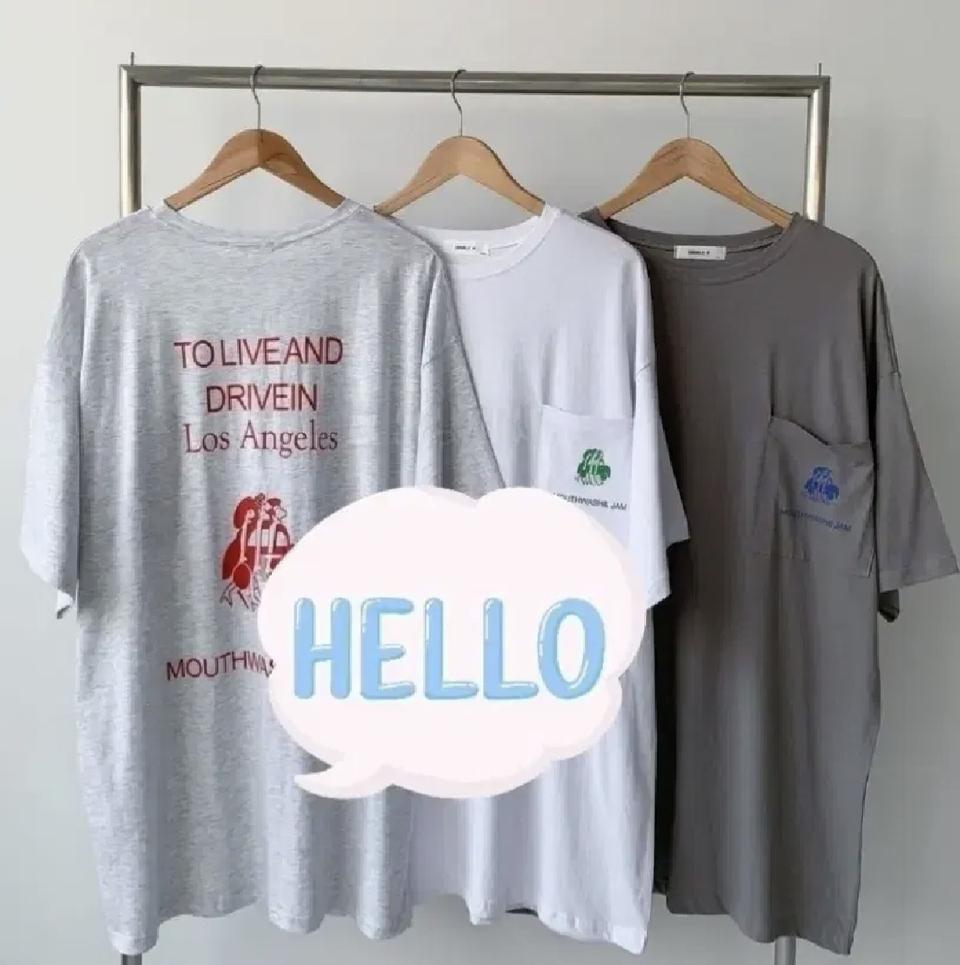 헐렁한 로스엔젤레스 티셔츠