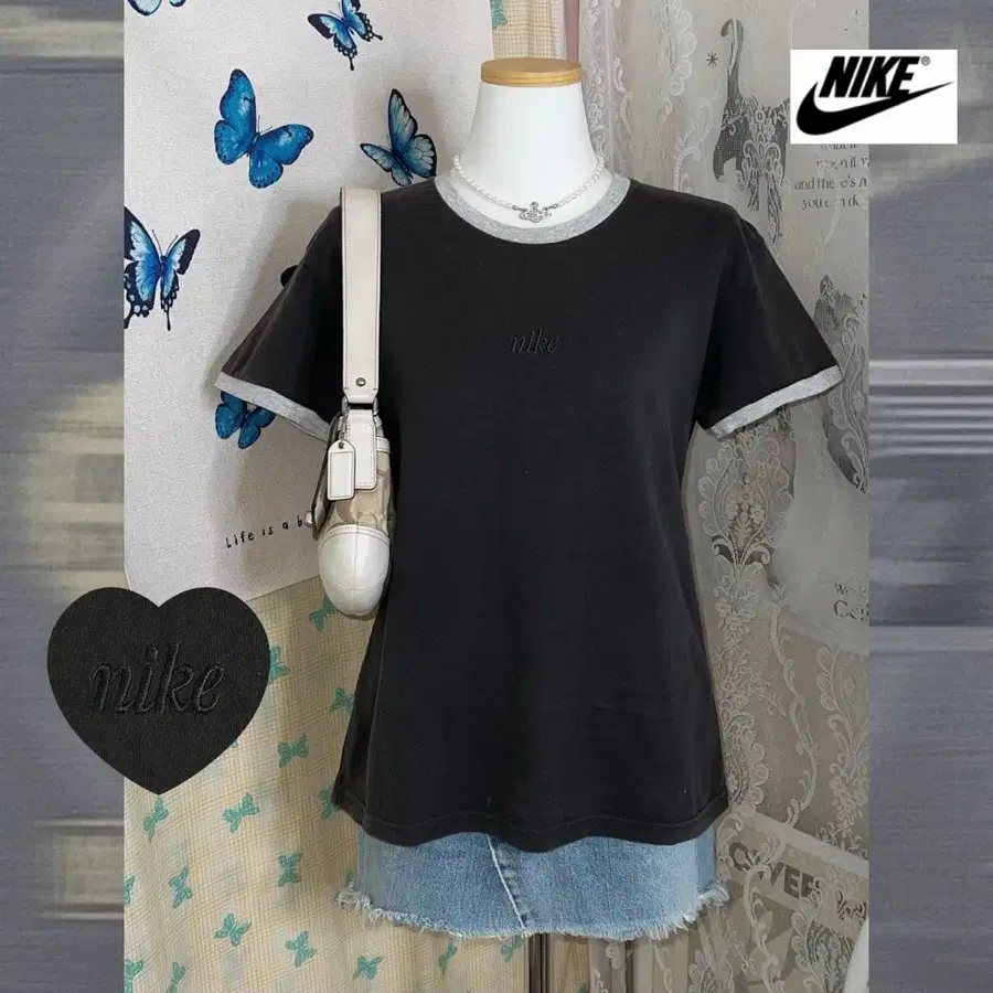 나이키 그레이 링거 반팔 티셔츠