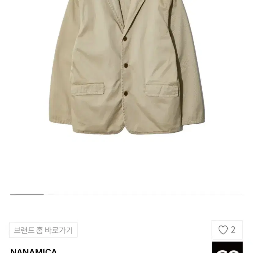 [새제품] 나나미카 치노자켓 카키 m