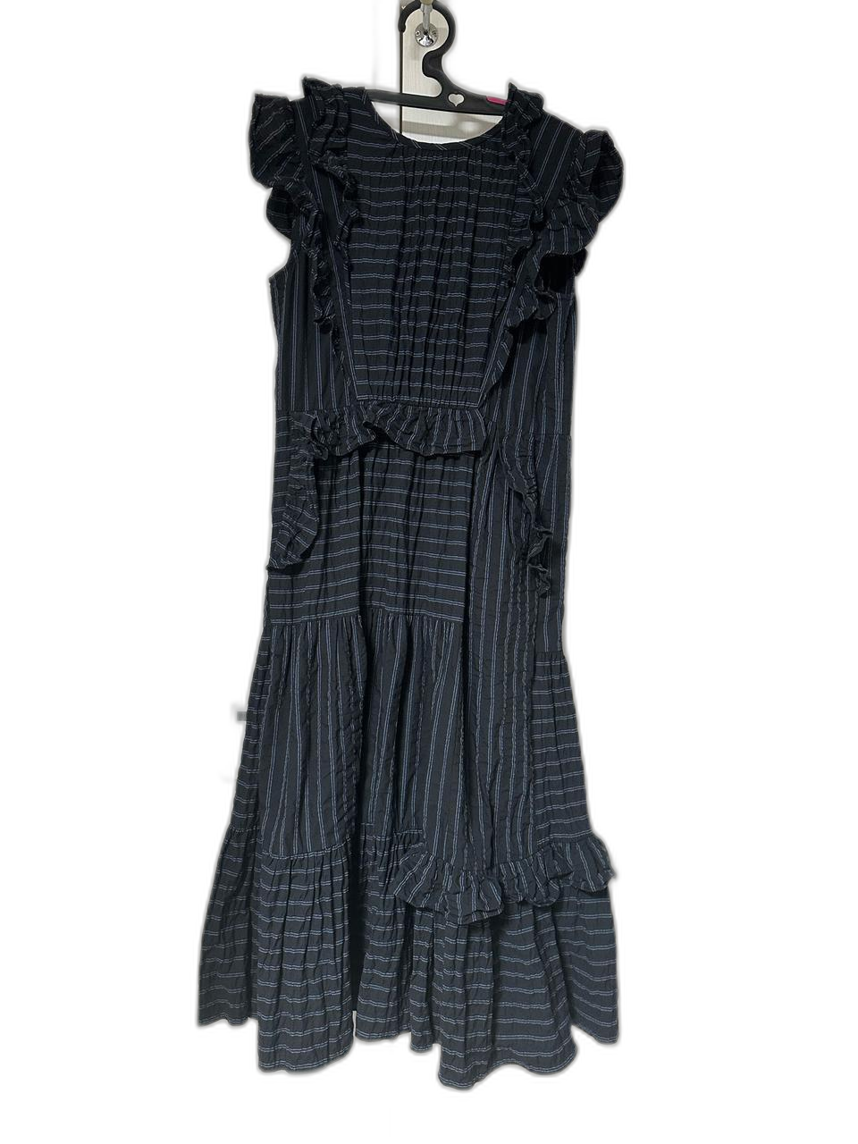 [럭키슈에뜨] 프릴 미디 원피스