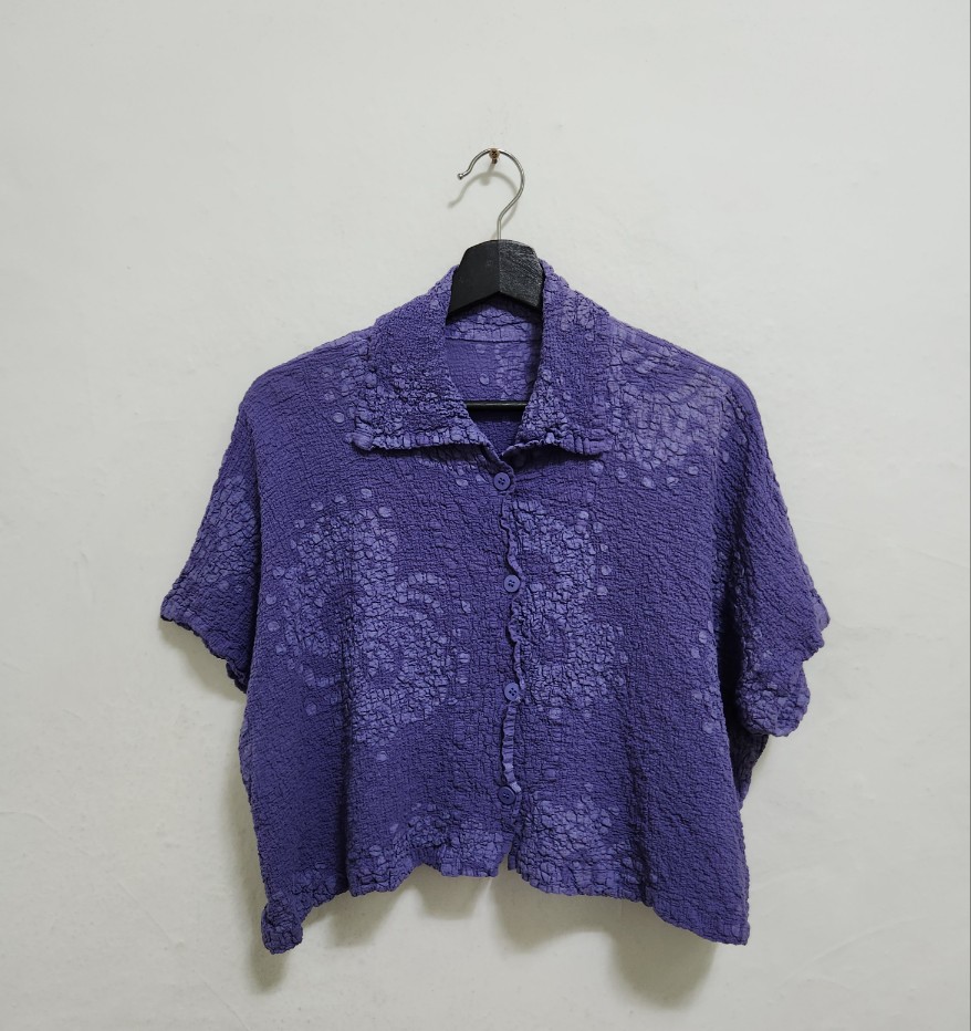 [이세이미야케] 100 여 플리츠블라우스