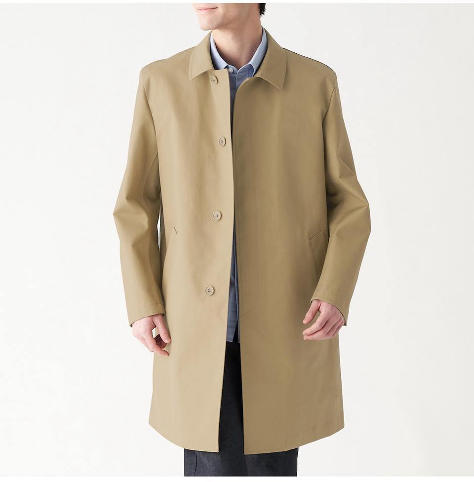 무인양품 스탠 칼라 발수 트렌치 코트 L