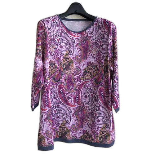 보라패턴 국산티셔츠 - 77.88/새거수준