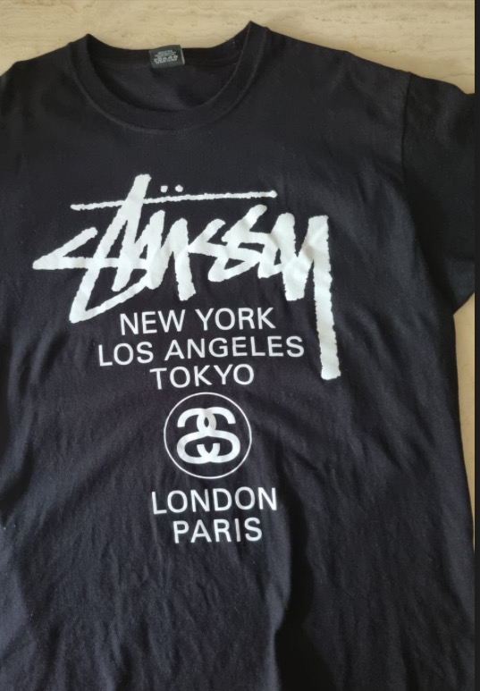 스투시 월드투어 반팔 L 정품