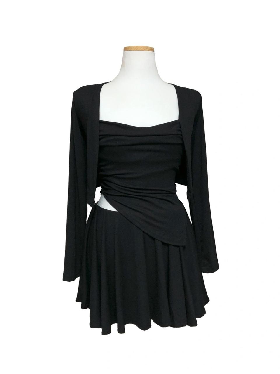 청순여리 글램핏 3피스 세트 블랙 (새상품)