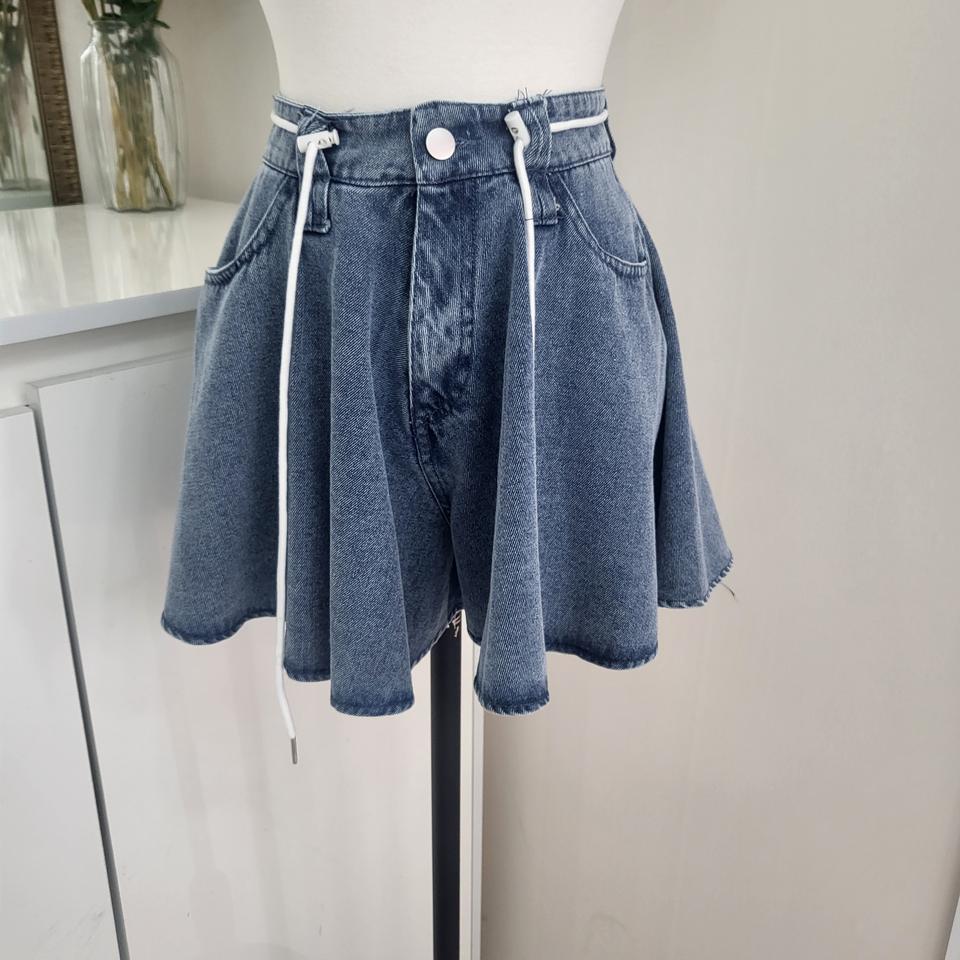 후레아 데님. 치마 반바지(S)