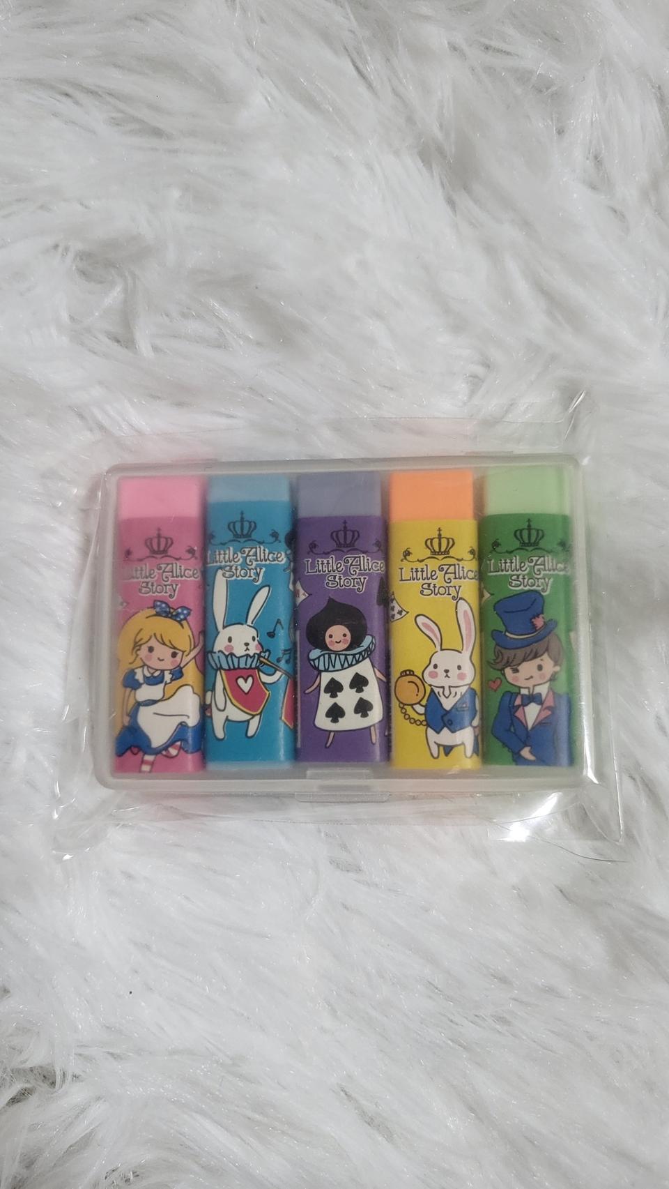 이상한 나라의 앨리스 지우개 미니 학용품 문구 미술 모자장수 토끼 캐릭터