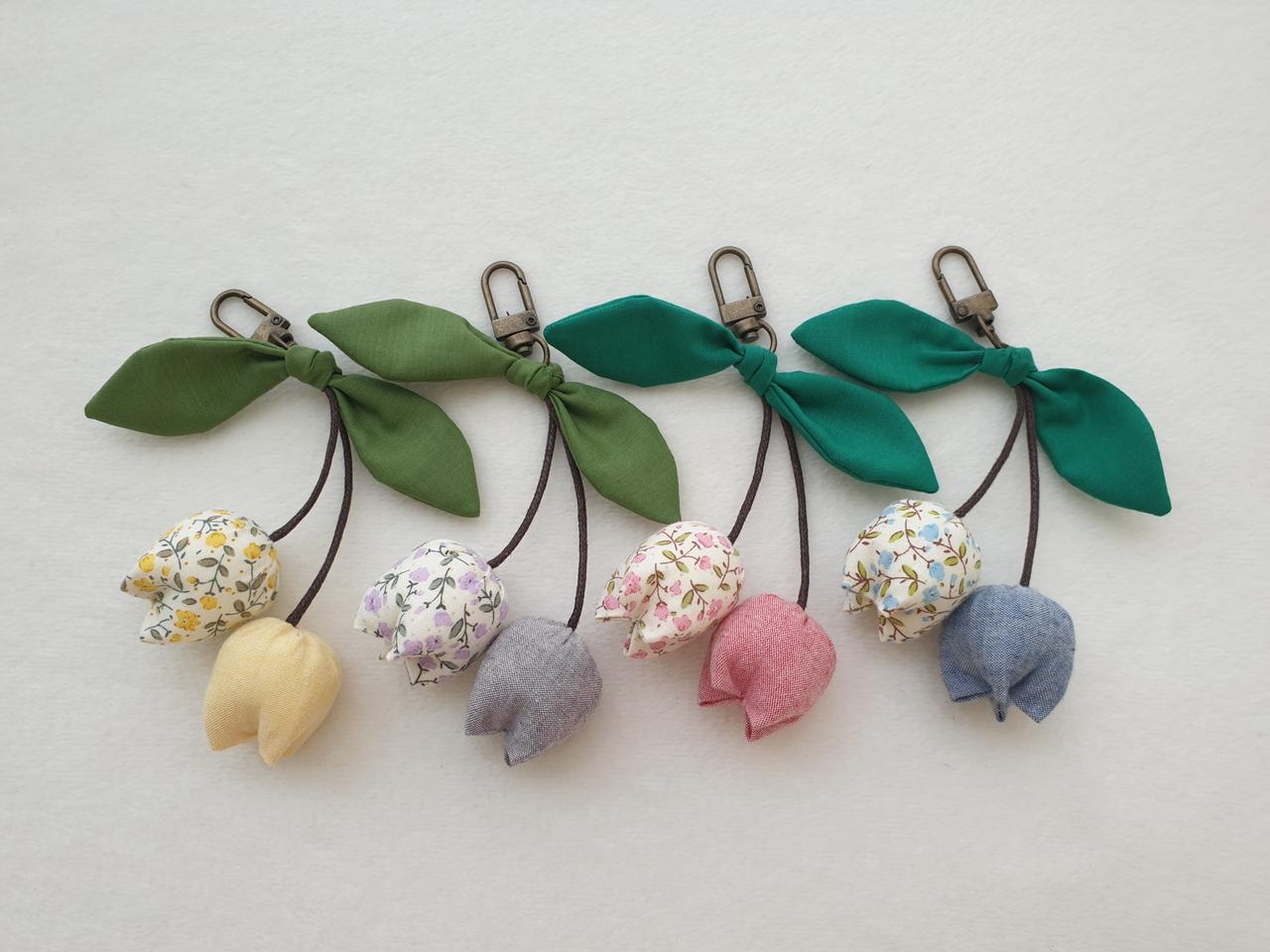 핸드메이드 튤립 키링/장식고리(소) 택1