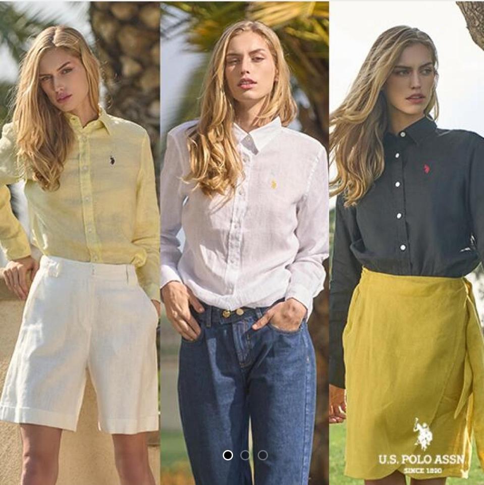 폴로 여성 린넨셔츠 3종 입니다새옷 입니다95사이즈