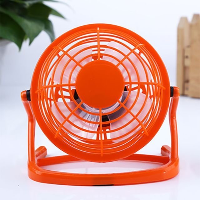 새 주황색 차량용 USB 선풍기 휴대용 저소음 미니 전원 소음 작동 전력