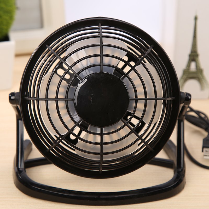 새 검정색 차량용 USB 선풍기 휴대용 저소음 미니 전원 소음 작동 전력