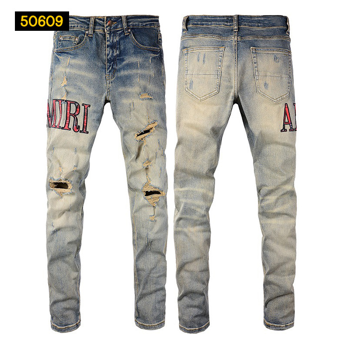 신상품 [ M ~ 3XL ] 50609 남성 여름 펀칭 데님 팬츠