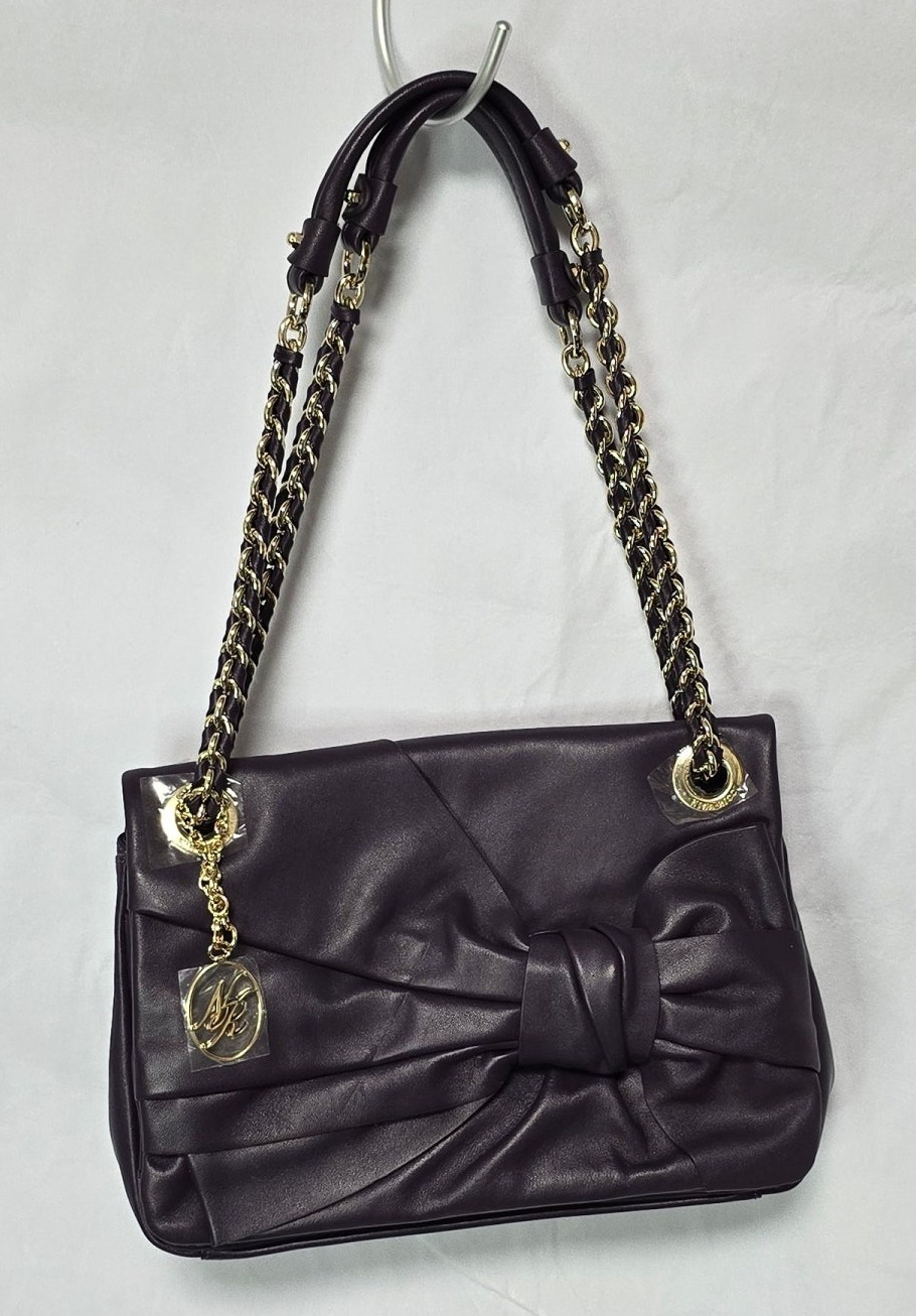 니나리치 마리아 리본 플랩 숄더백 바이올렛