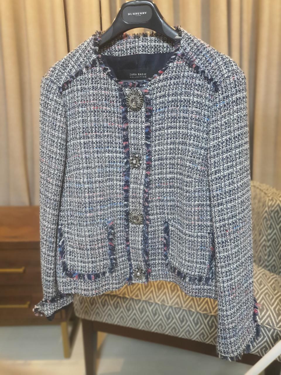 zara 쥬얼리 트위드 자켓