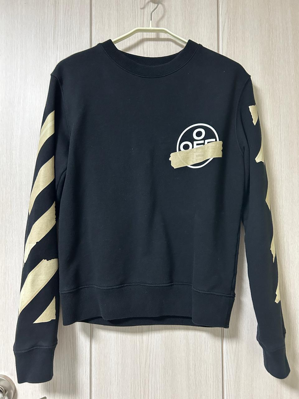 [xs] 오프화이트 맨투맨 테이프 애로우