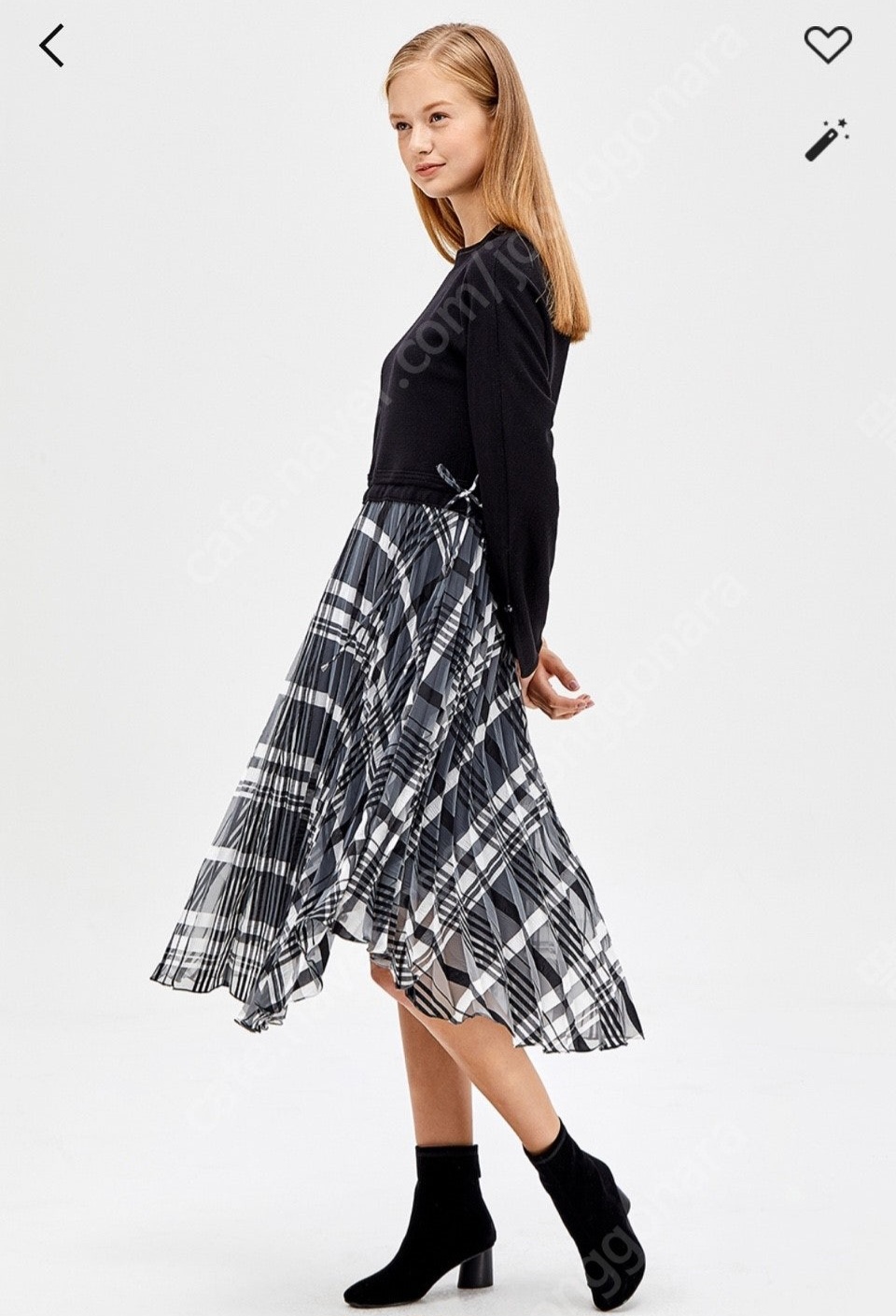 (55사이즈)한섬 SJSJ 에스제이에스제이 플리츠 원피스