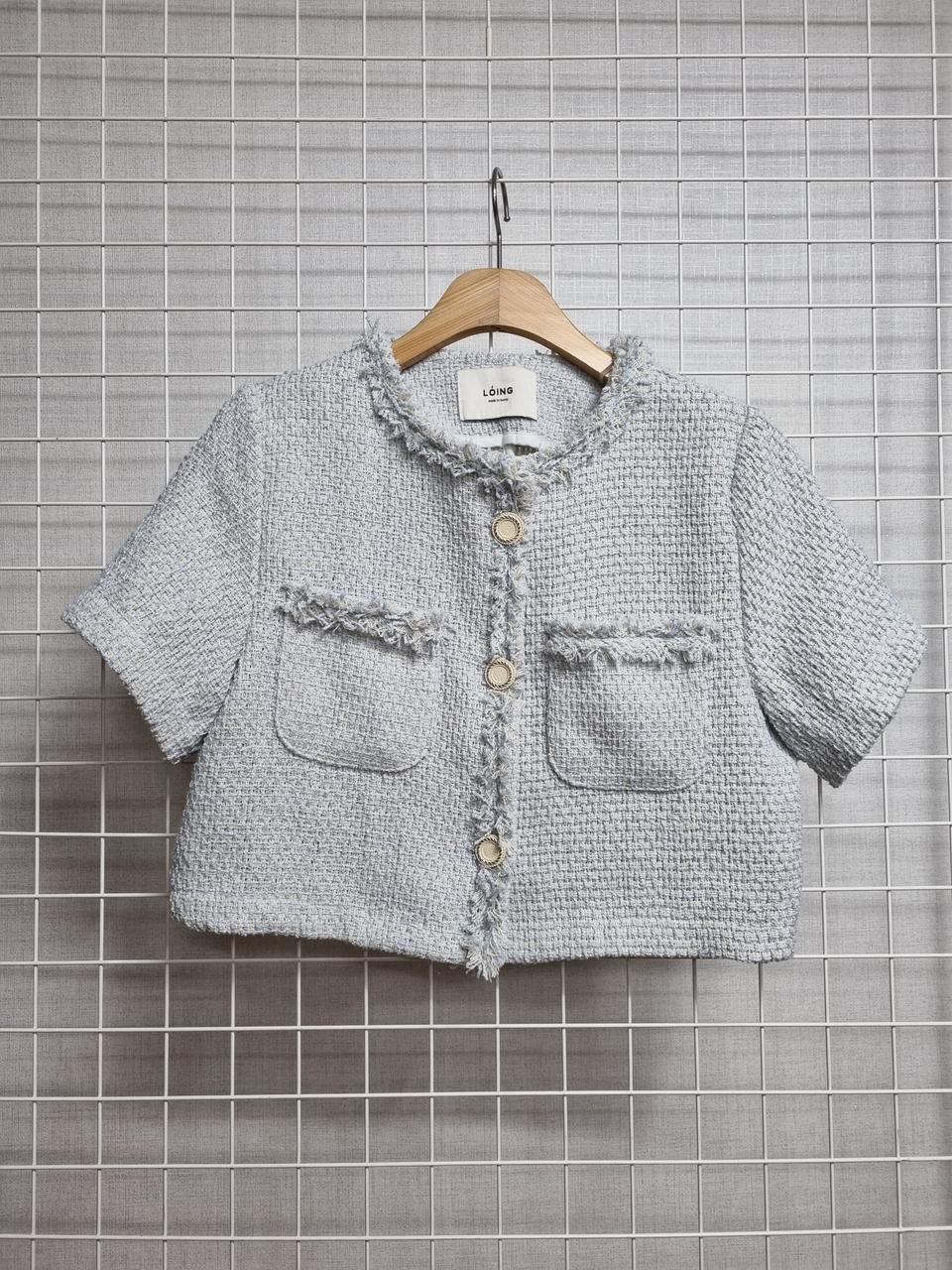 로잉 썸머 크롭 트위드자켓 (실사이즈참고)