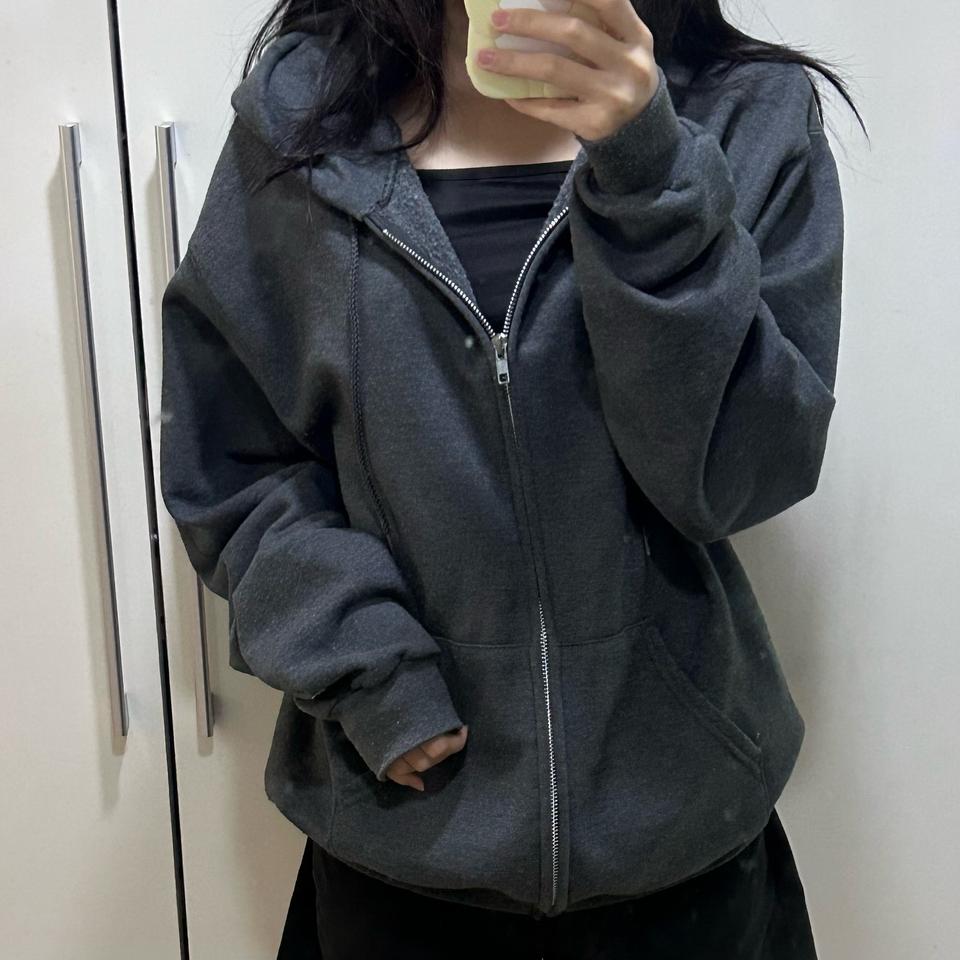 챔피온 후드집업 차콜헤더