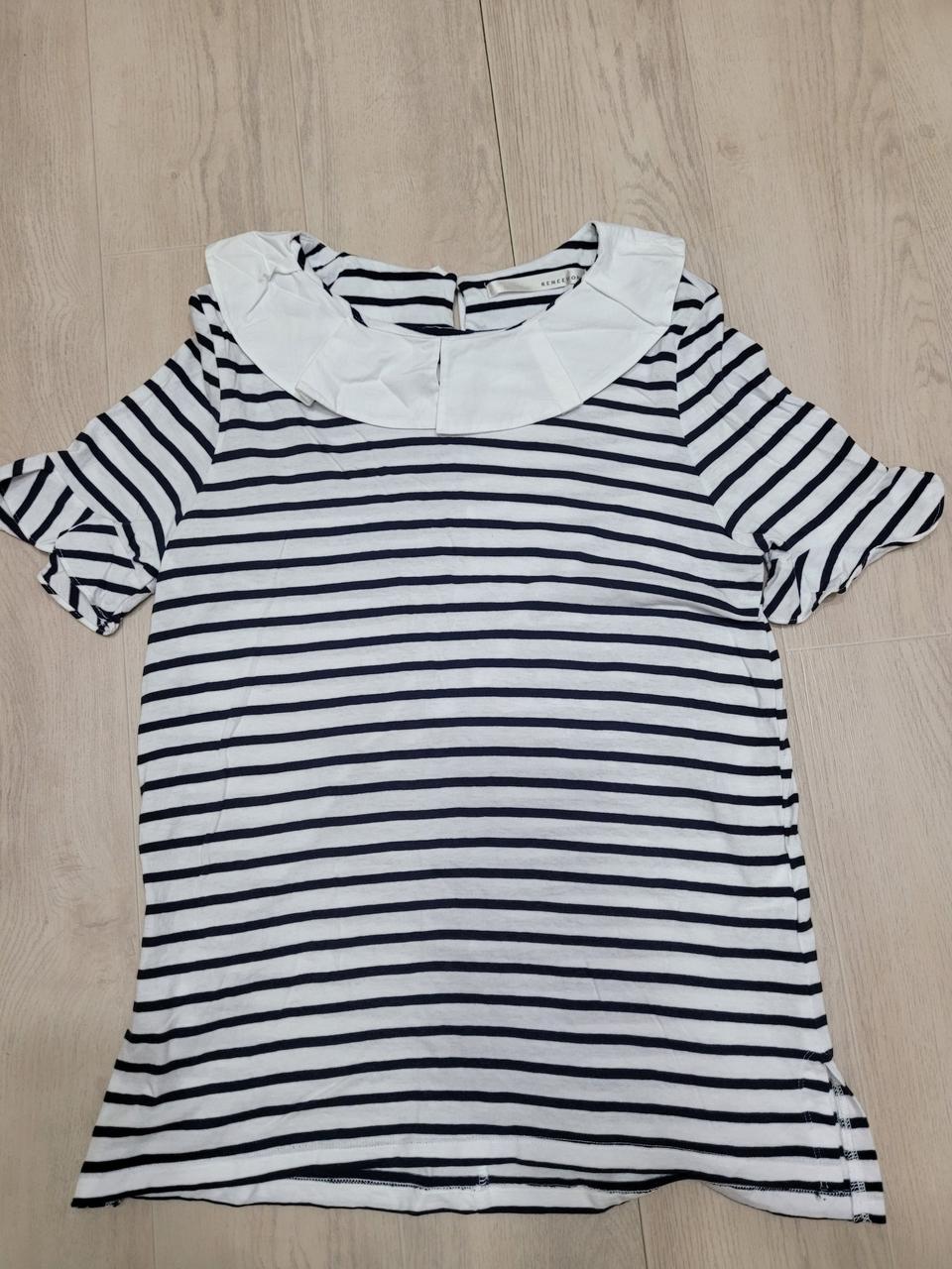 레니본 스트라이프 티셔츠65  55~마른66