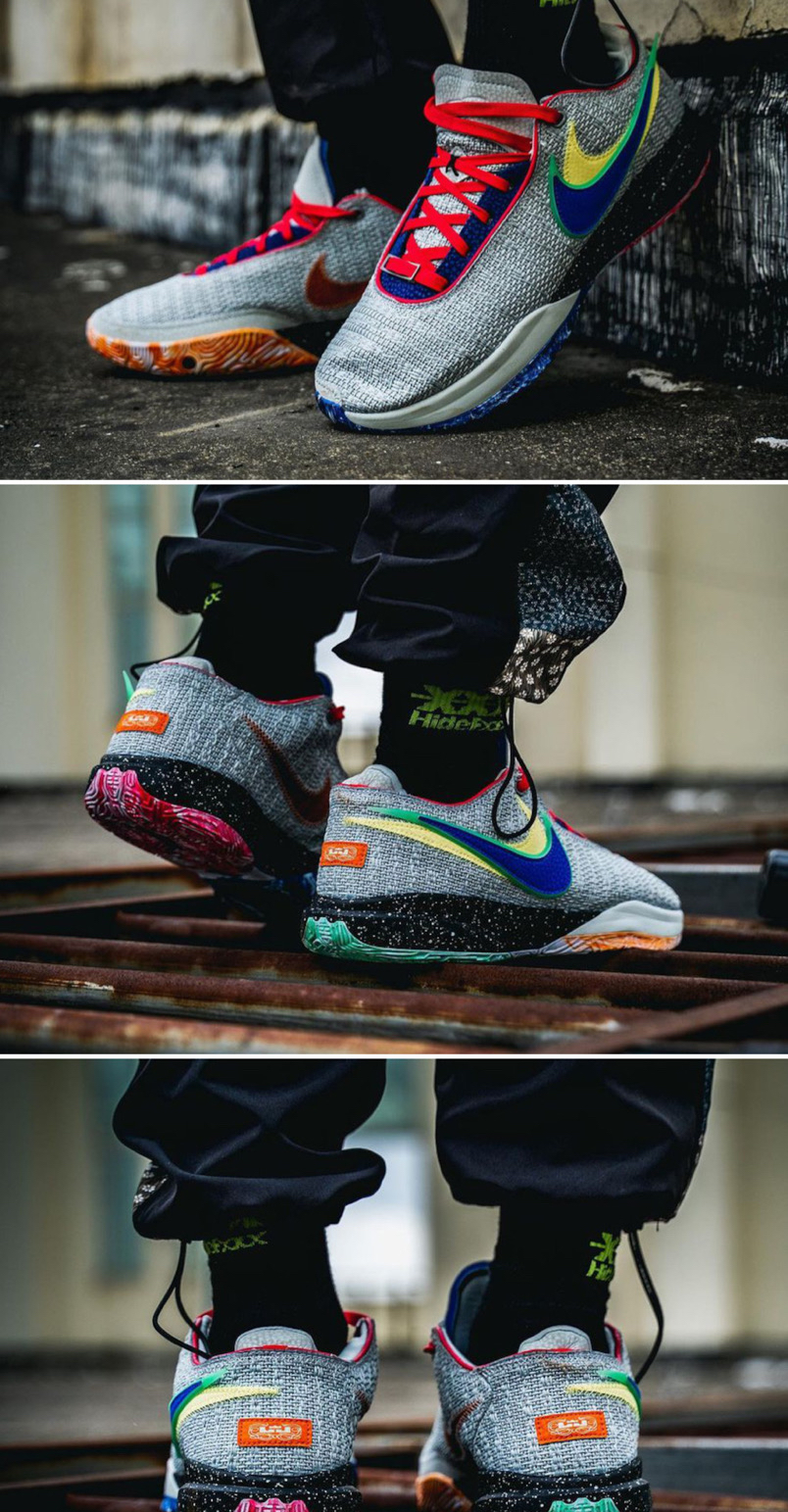 나이키 르브론 20(GS)라이트 실버 레몬 시폰