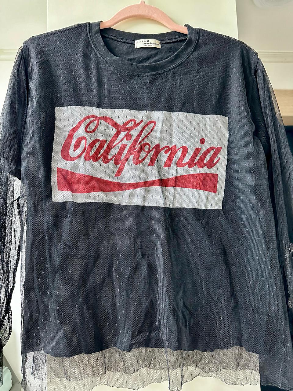 반팔티 시스루 긴팔 레이스 데일리룩 1회 착용