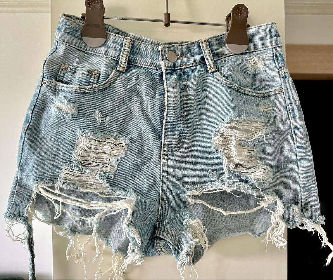 랩 핫팬츠 연청 찢청 반바지 LAP 데일리룩