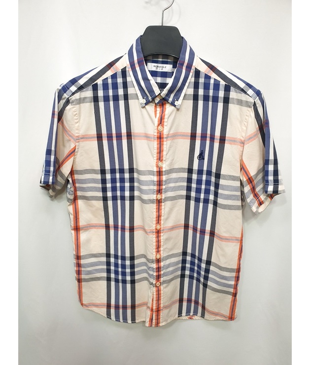 빈폴 남성 체크 반팔 셔츠 100