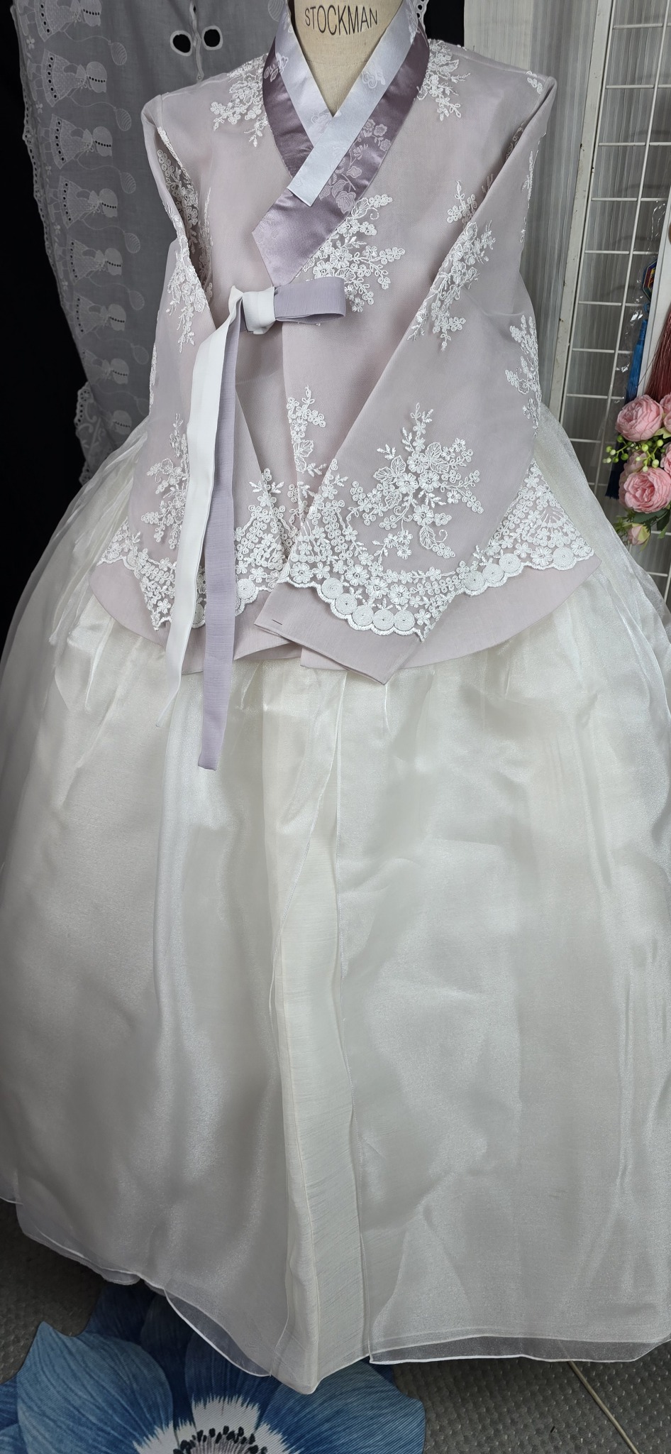 당의레이스고급진한복,통통66에서77,새상품