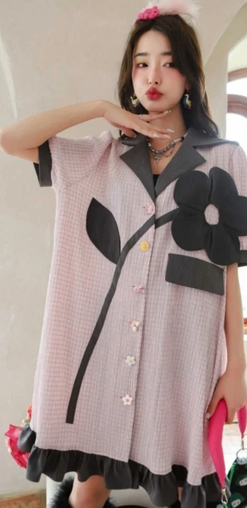 자켓형 꽃원피스