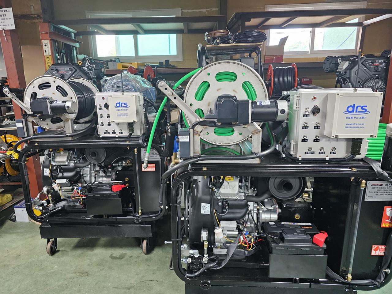 하수구 배관세척용 엔진고압세척기 300바50리터 40마력 풀셋팅