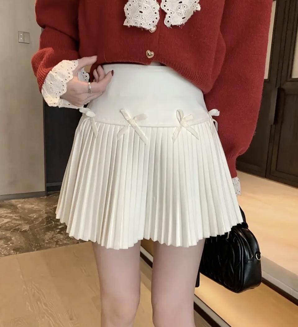 리본플리츠스커트