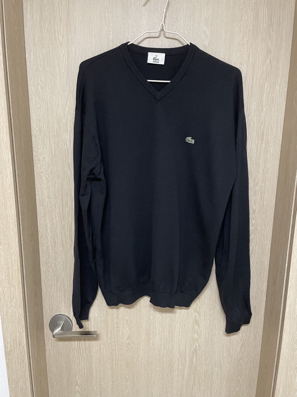 정품 라코스테 브이넥 니트 100