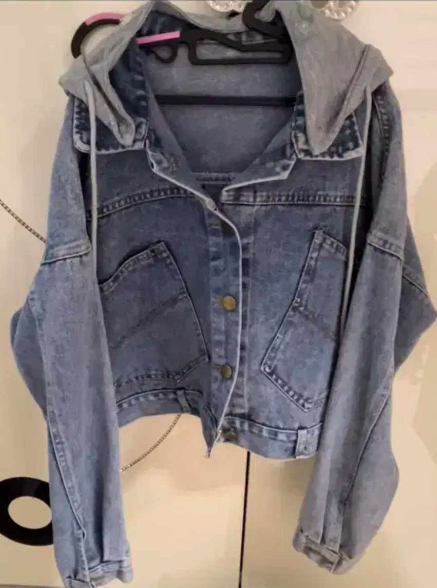 에이블리 크롭 청자켓