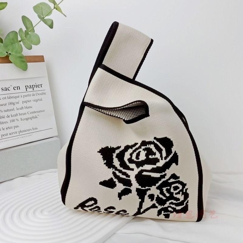 여성손목가방 니트 미니 가방 학생 시장 가방 핸드폰