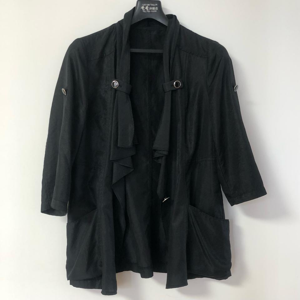 55 | 봄 가을 폴리 가디건 블랙